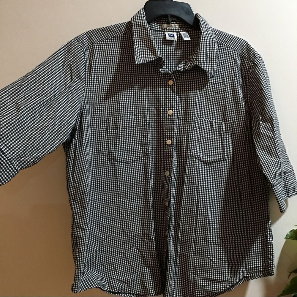 GAP stretch, quarter slit sleeve, 2 pocket fitted top